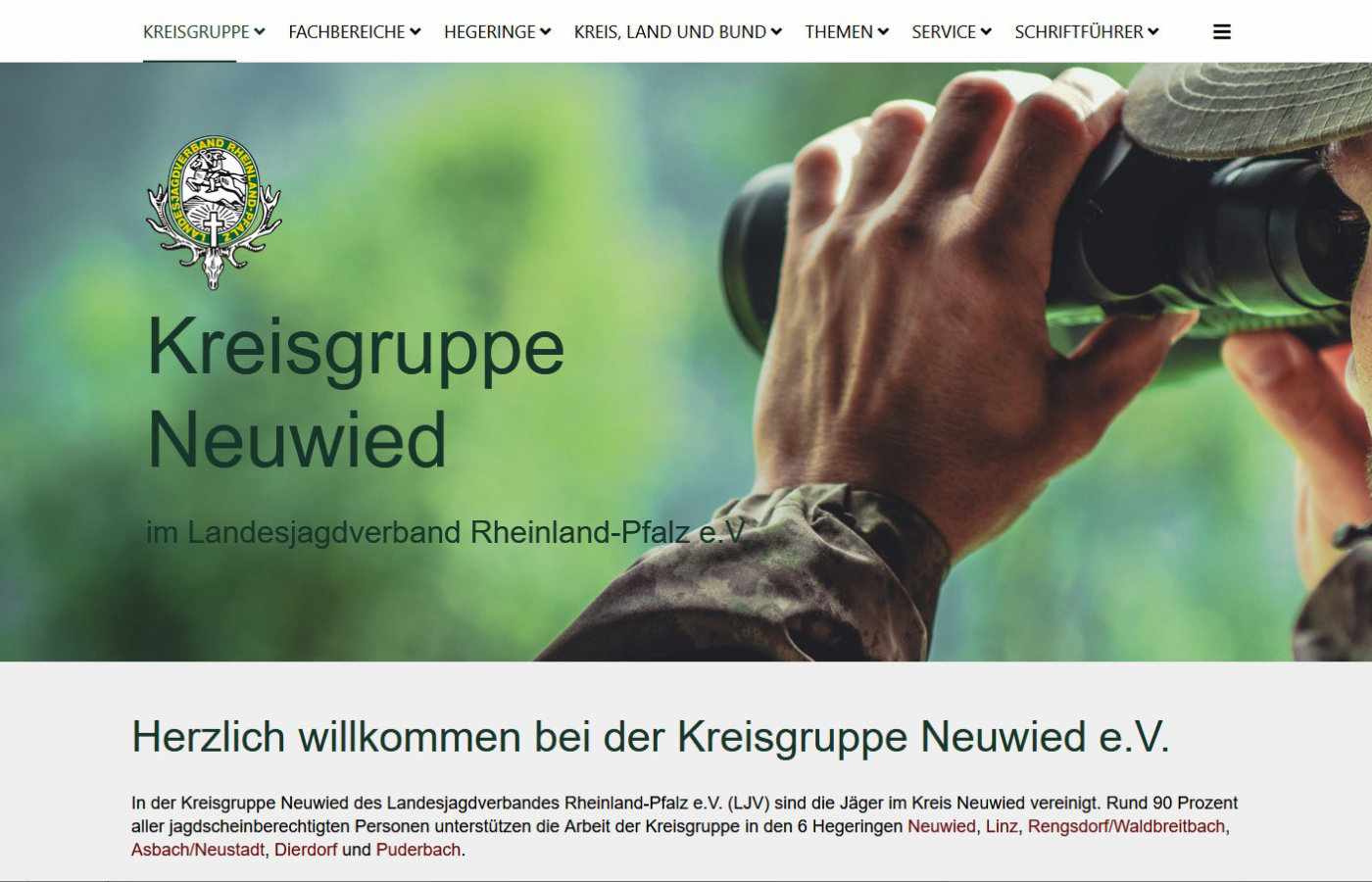 Startseite von Kreisgruppe Neuwird im Landesjagdverband Rheinland-Pfalz